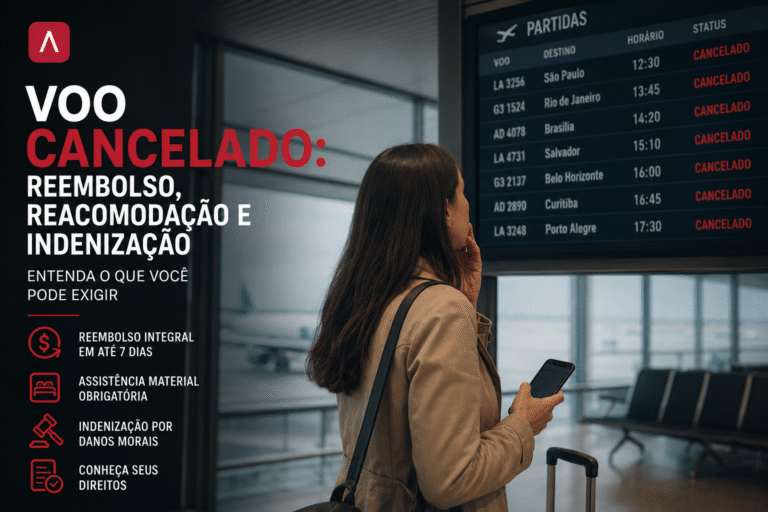 Voo cancelado: seus direitos à indenização e reembolso