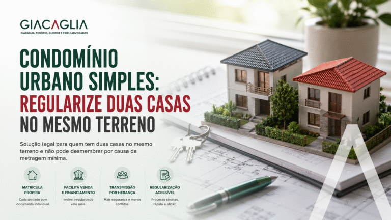 Condomínio urbano simples: regularize duas casas no mesmo terreno
