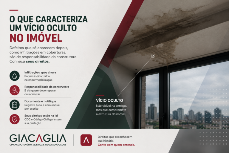 Infiltração em cobertura: vício oculto e direitos