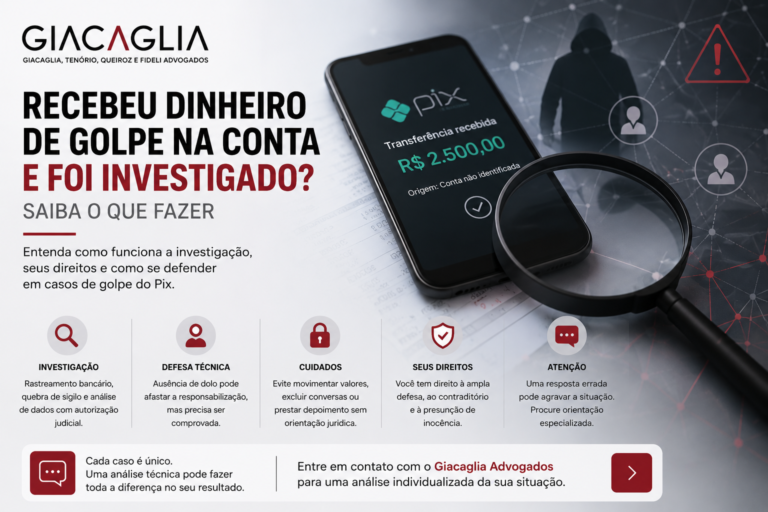 Recebeu dinheiro de golpe na conta e foi investigado? Saiba o que fazer