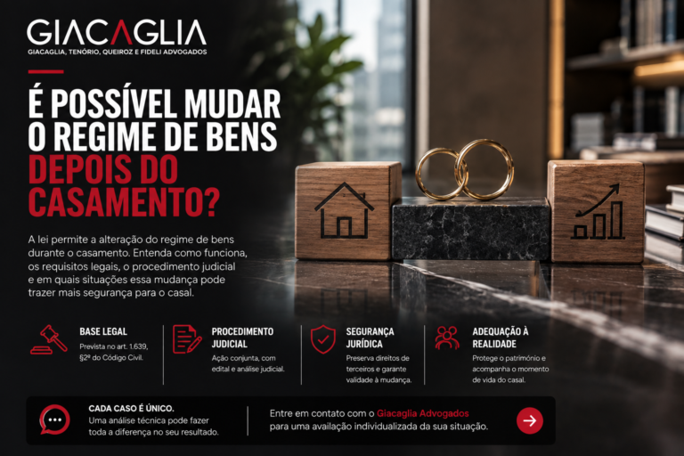 É possível mudar o regime de bens depois do casamento?