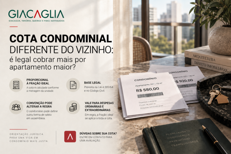 Cota condominial diferente do vizinho: é legal cobrar mais por apartamento maior?