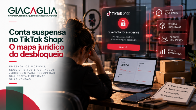 Conta suspensa no TikTok Shop: O mapa jurídico do desbloqueio