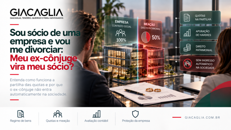 Sou sócio de uma empresa e vou me divorciar: Meu ex-cônjuge vira meu sócio?